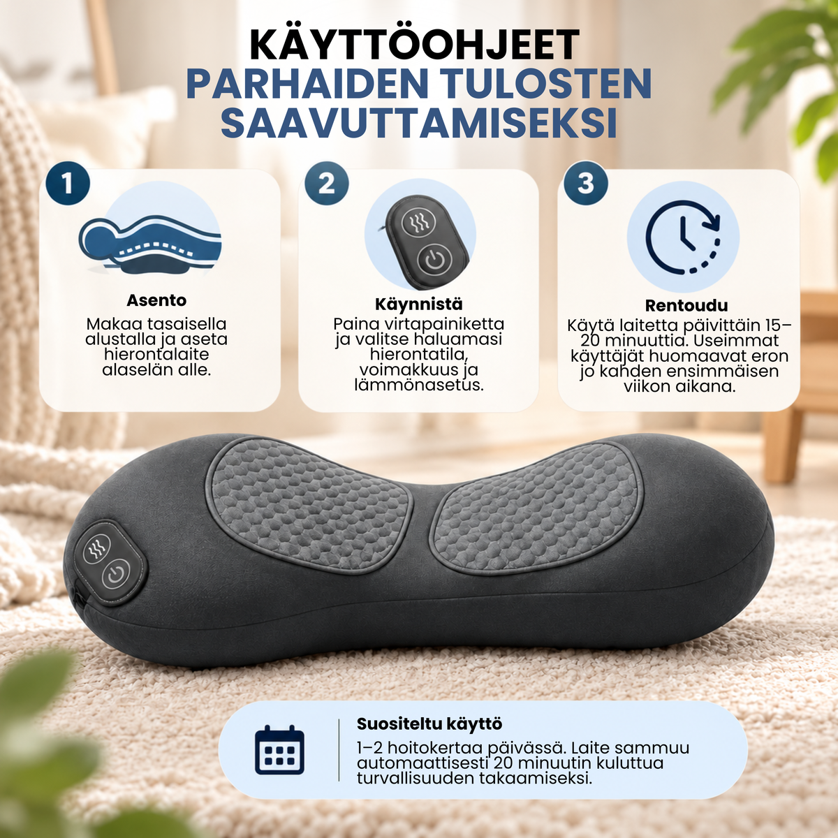 SelkäVirta | Rentoutusta kirealle niskalle suoraan kotisohvaltasi