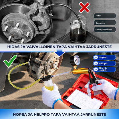 JarruIlmausSetti™ | Helpompi tapa ilmata jarrut ilman apukäsiä