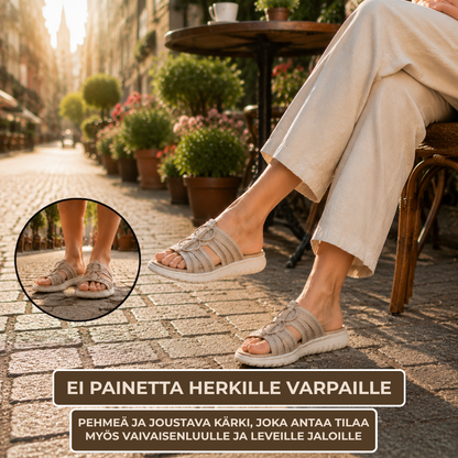 GentleStride™ | Mukavat tossut leveille ja herkille jaloille