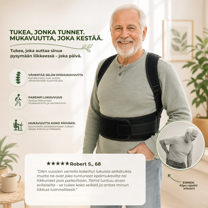 SpineSupport™ | Säädettävä selkätuki parempaan ryhtiin