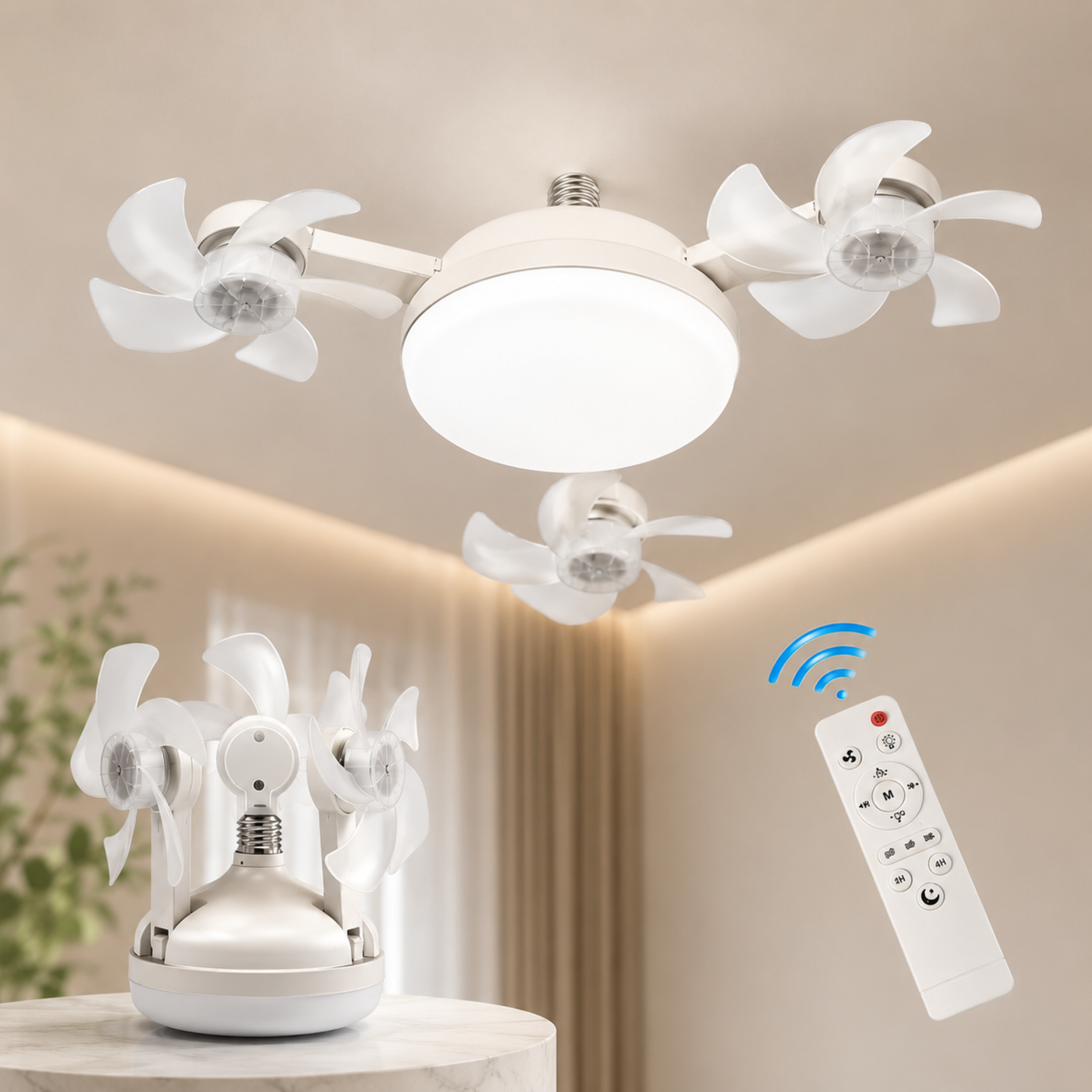 AirCrown™ | LED, E27-kanta ja tyylikäs kattovalaisinmuotoilu