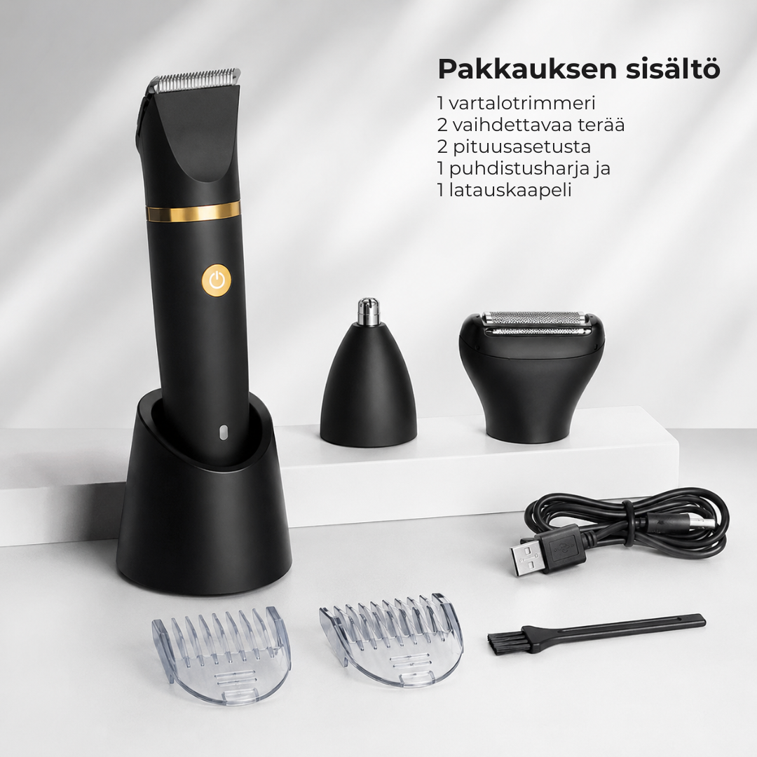 GroomMate™ | Vedenkestävä 3-in-1-trimmeri koko vartalolle