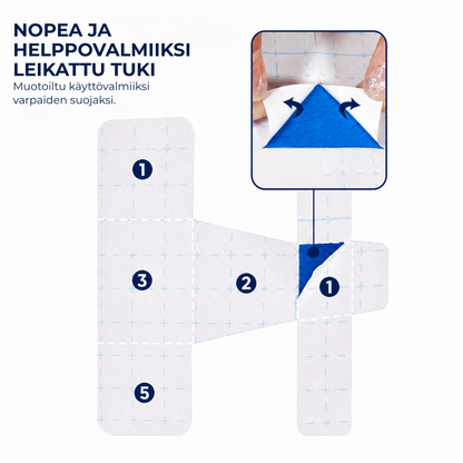 AlignTape™ | Valmiiksi leikattu elastinen kinesioteippi hallux valgus -tukeen