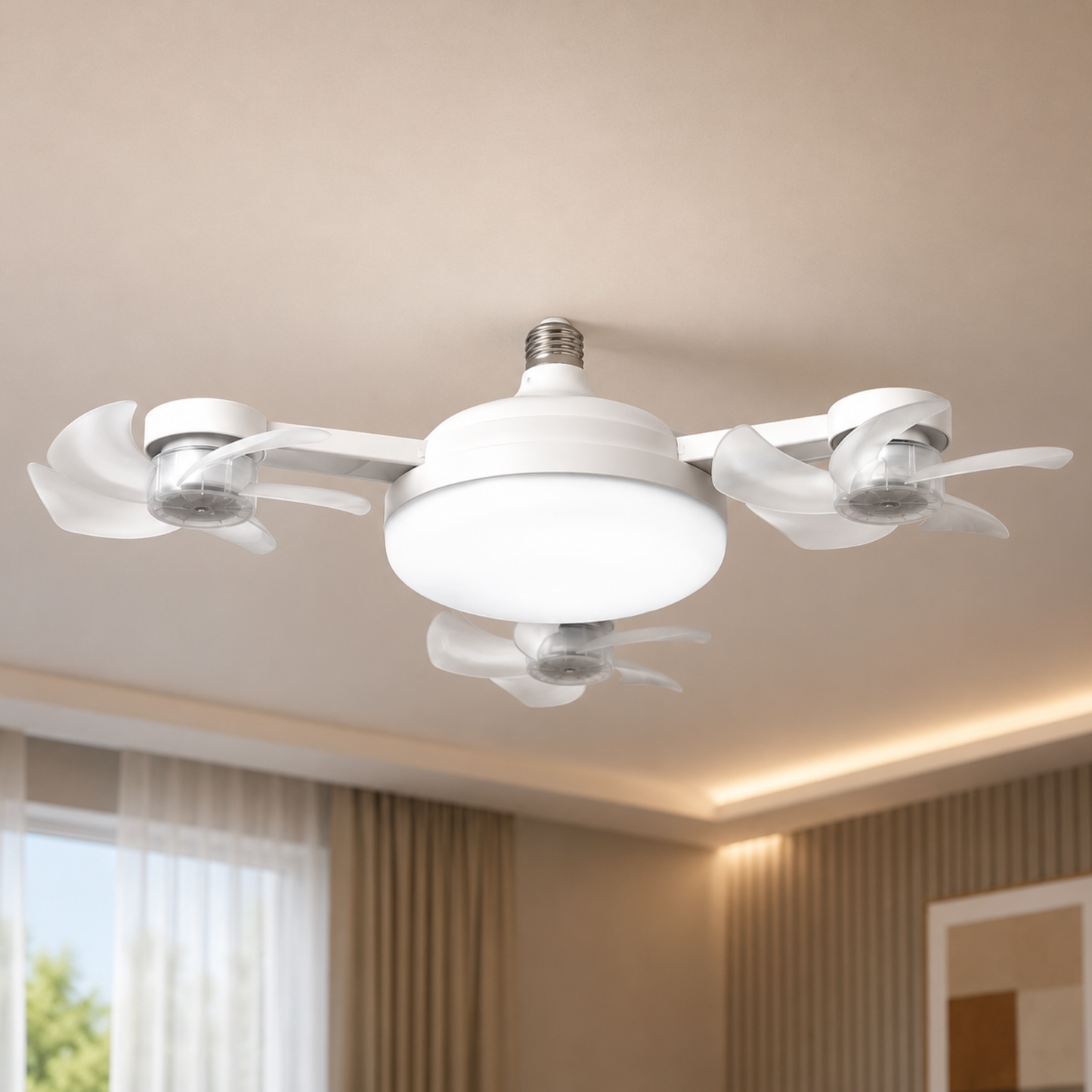 AirCrown™ | LED, E27-kanta ja tyylikäs kattovalaisinmuotoilu