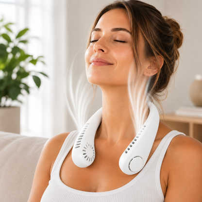 NeckBreeze™ | Kannettava ladattava niskatuuletin välittömään viilennykseen!