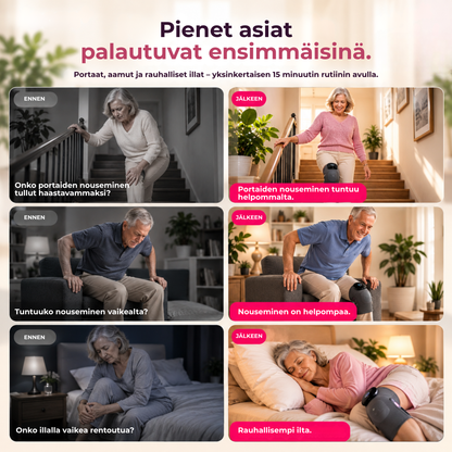 KneeComfort™ | Arjen helpotus jäykille ja väsyneille polville