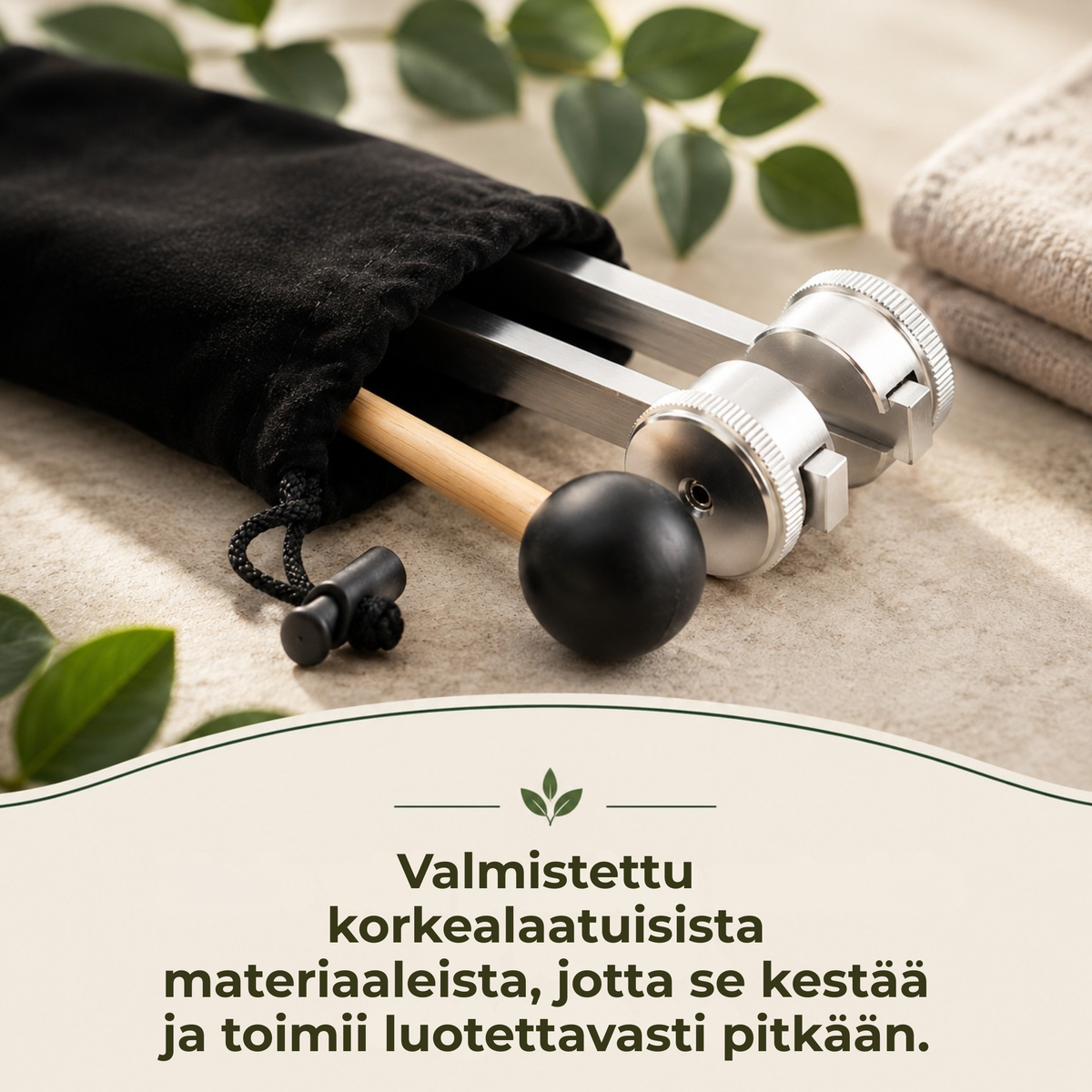 TerapiaÄänirauta 128 Hz™ | Käytännöllinen työkalu rentoutumiseen ja kehon tuntemiseen
