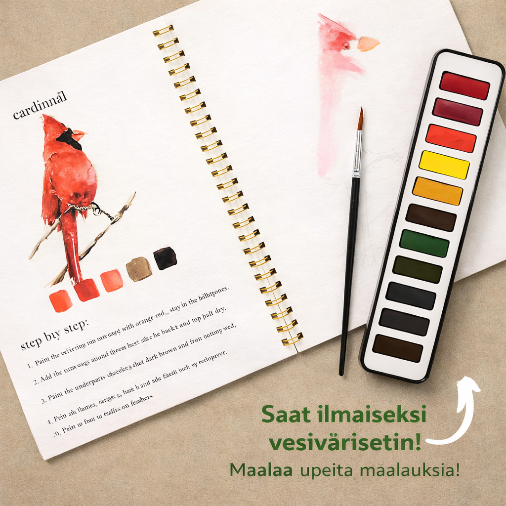 Akvarelli™ | Löydä akvarellimaalauksen rauha – askel askeleelta